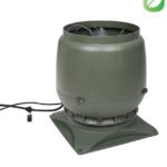 Вентилятор воздуховода ECo250S 0-1250м3/ч + основание зеленый 1
