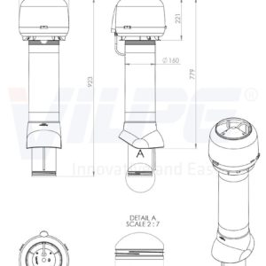 Вентилятор воздуховода E120 Р 0-100м3/ч кирпичный