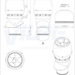 Вентиляционный выход XL-250/500 красный 3