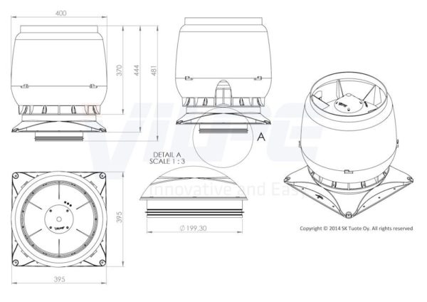 Вентиляционный выход S 200 коричневый