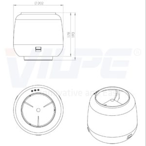 Колпак дефлектор для труб Vilpe 110 мм синий