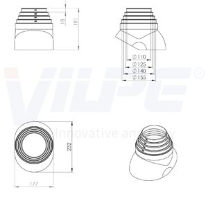 Антенный ворот EPDM-резина Ø110 - 155 зеленый