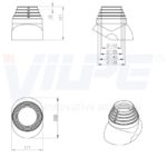 Антенный ворот EPDM-резина Ø110 — 155 серый 2