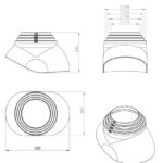 Антенный ворот EPDM-резина Ø175 — 250 мм черный 3
