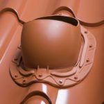 Проходной элемент для металлочерепицы с округлым профилем Muotokate шоколадный 2
