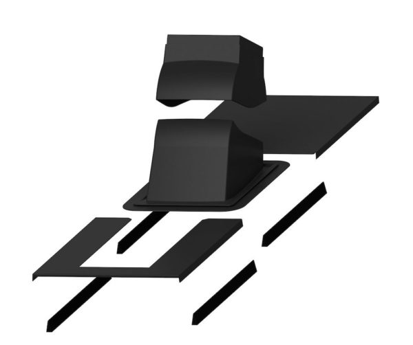 Проходной элемент для дымовой трубы Piippu Modular черный 1 Проходной элемент для дымовой трубы Piippu Modular черный