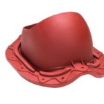 Проходной элемент для металлочерепицы с округлым профилем Muotokate бордо 1