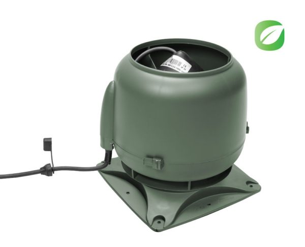 Вентилятор ECo110S 0 -600 м3/ч для биотуалетов и удаления радона зеленый 1 Вентилятор ECo110S 0 -600 м3/ч для биотуалетов и удаления радона зеленый